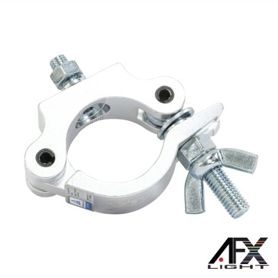 abraçadeira metálica prateada com parafusos e porca com asa