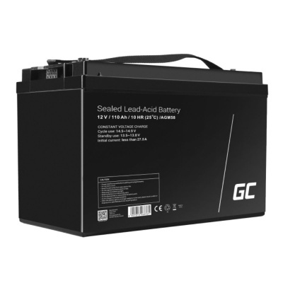 bateria selada de chumbo ácido preta com texto branco e alça