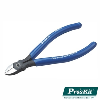 Alicate de corte diagonal azul Pro'sKit com pontas metálicas