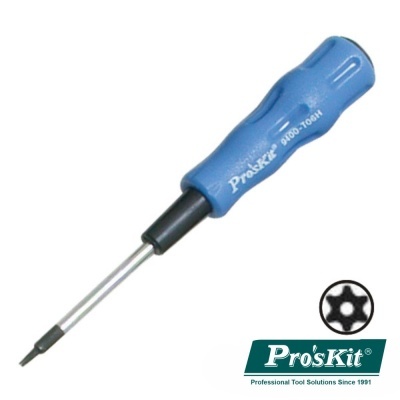 Chave de fendas Pro'sKit azul com cabo ergonómico e ponta Torx 6