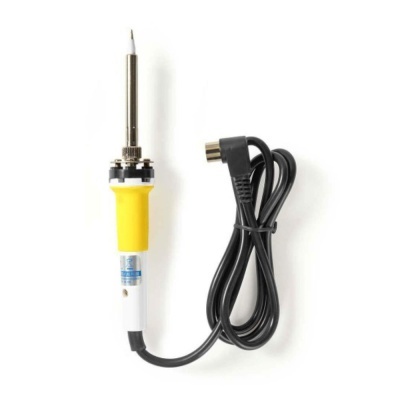 Ferro de soldar com cabo preto e pega amarela
