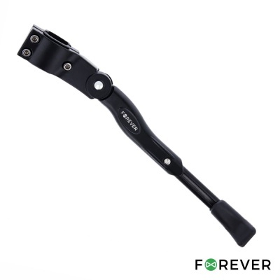 Suporte de bicicleta ajustável preto com ponta de borracha e logotipo FOREVER
