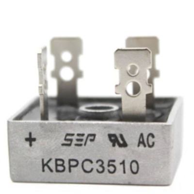 Ponte retificadora metálica KBPC3510 com terminais de ligação