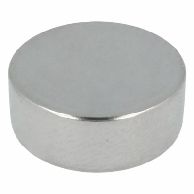 Imã cilíndrico metálico prateado