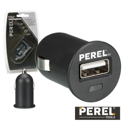 Carregador USB preto para isqueiro de carro da PEREL