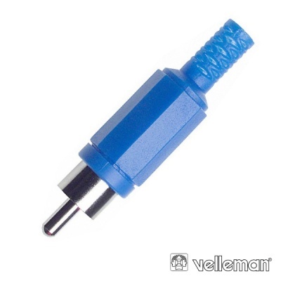 Cabo conector RCA com isolamento azul