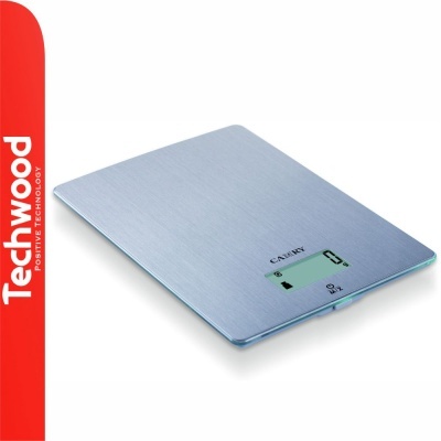 Balança digital de cozinha CAIXURY em aço inoxidável prateado com visor digital