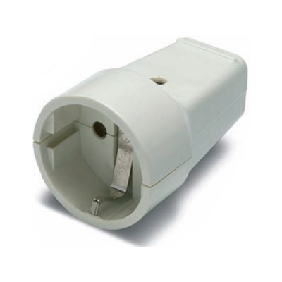 Adaptador elétrico branco para tomada