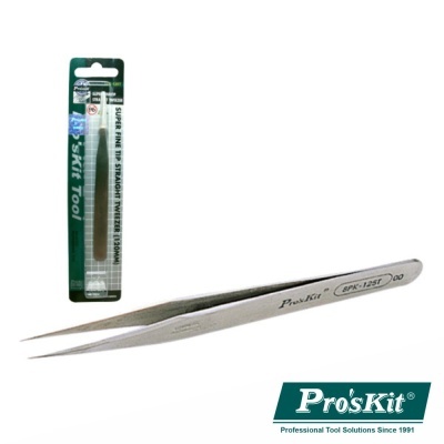 Pinça de precisão Pro'sKit BPK-128T com embalagem verde