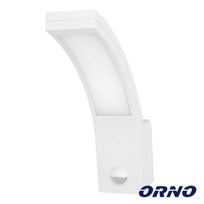 Candeeiro de parede exterior branco com sensor de movimento