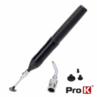 Kit de reparação de pneus com instrumento preto e acessórios