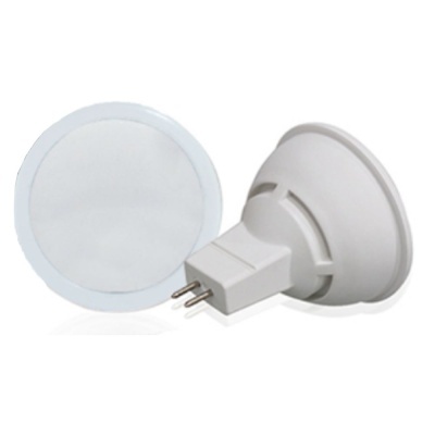 Focos LED redondos brancos com base de dois pinos metálicos