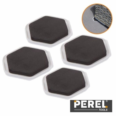 Almofadas protetoras hexagonais autocolantes pretas com base transparente