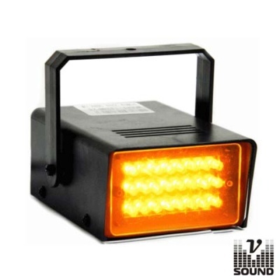 Luz de palco retangular preta com LEDs amarelos