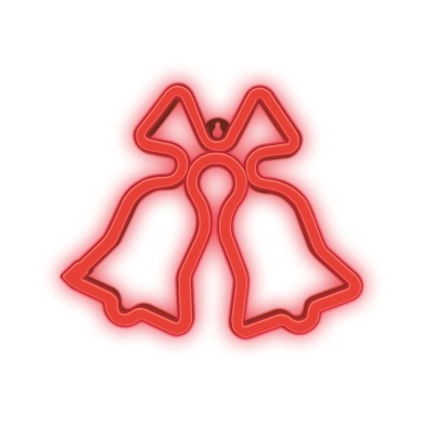 Cortador de biscoitos vermelho com dois sinos e laço