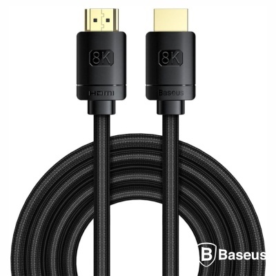 Cabo HDMI preto com conectores 8K Baseus