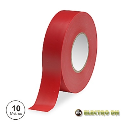Rolo de fita adesiva vermelha 10 metros ELECTRO DH