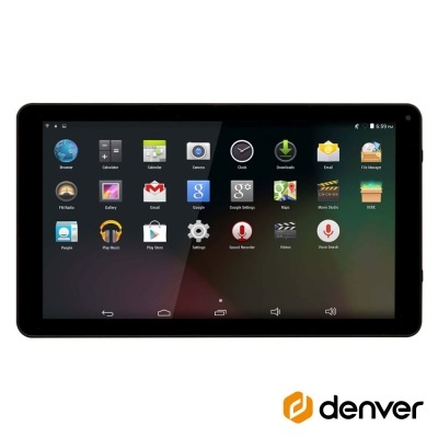 Tablet Denver com ecrã tátil e ícones de aplicações visíveis