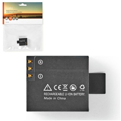 Bateria recarregável de iões de lítio preta com embalagem branca de substituição