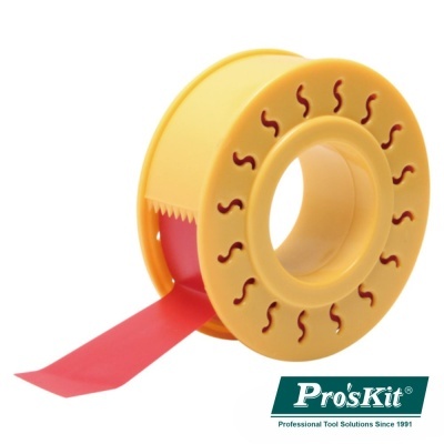 Rolo de fita isolante vermelha com suporte amarelo da Pro'sKit