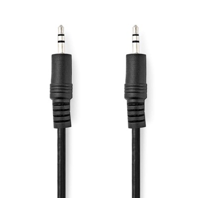 Cabo auxiliar preto com conectores 3,5 mm