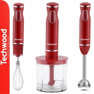 Conjunto de três varinhas mágicas vermelhas da marca Techwood com acessórios