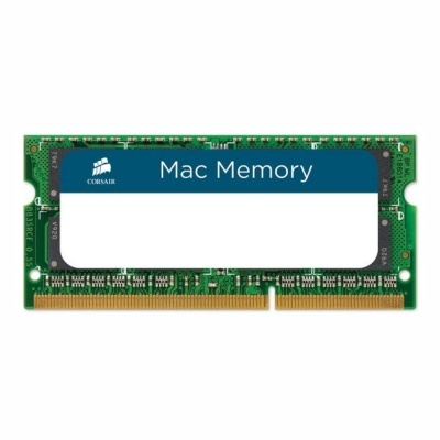 Módulo de memória RAM verde com etiqueta azul 'Mac Memory'