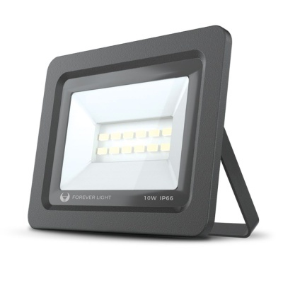 Projetor LED cinzento escuro com luzes LED e suporte ajustável