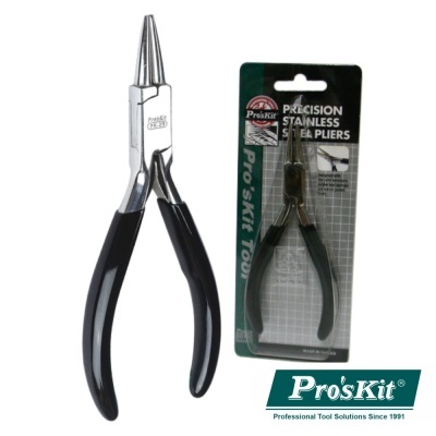 Alicates de precisão Pro'sKit com punho preto em embalagem