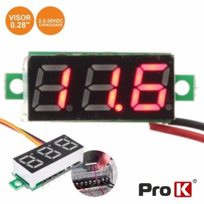 Display digital LED vermelho 0.28