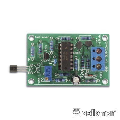 Placa eletrónica Velleman com componentes e terminais de ligação