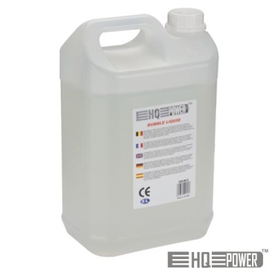 Galão plástico branco translúcido de líquido para bolhas HQ POWER com rótulo multilingue