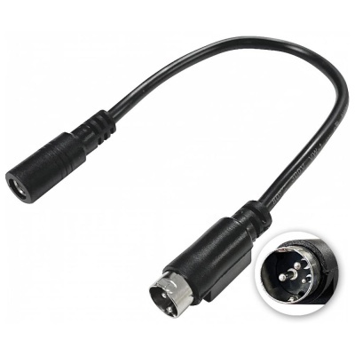 Cabo adaptador preto com diferentes tipos de conetores