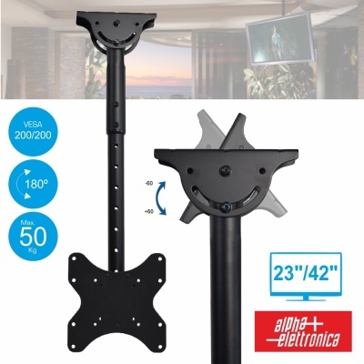 Suporte de teto preto para TV 23 a 42 polegadas