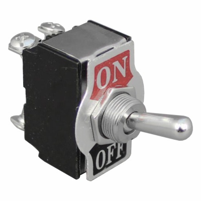 Interruptor elétrico tipo alavanca com texto ON e OFF