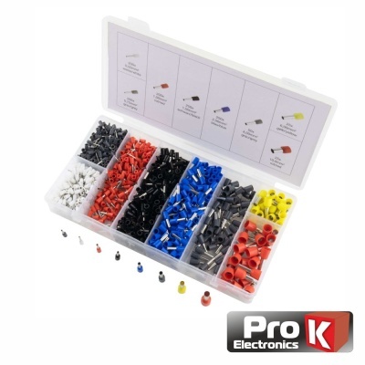 Caixa organizadora com conectores isolados coloridos