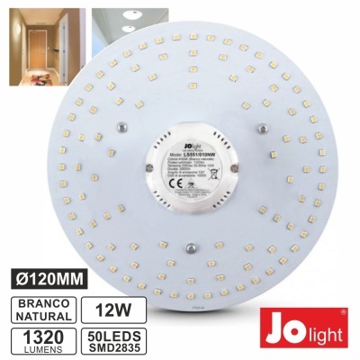 Placa circular de LED branca com 50 LEDs SMD2835 da marca Jo light