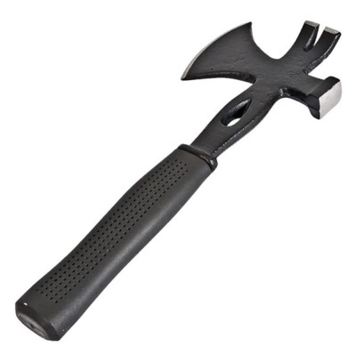 Martelo preto multiusos com cabo ergonómico e cabeça multifunções