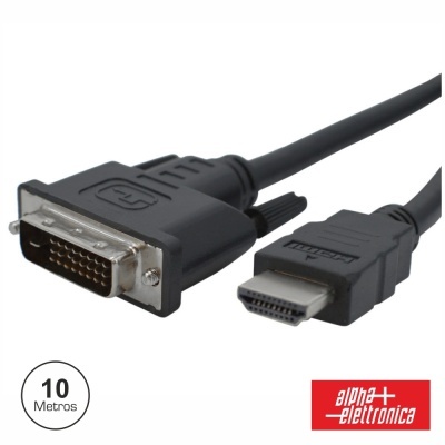 Cabo HDMI para DVI da alpha elettronica com 10 metros