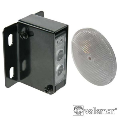 Sensor de cor preto e componente transparente redondo com padrão texturizado