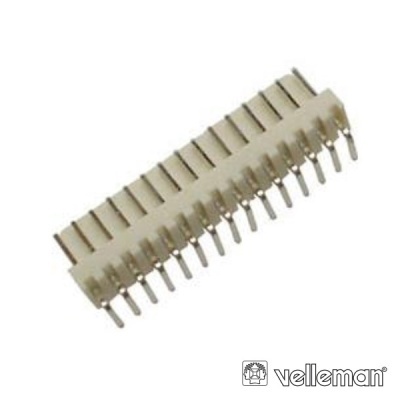 Conector elétrico feminino de 16 pinos branco com terminais metálicos