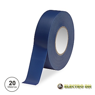Rolo de fita adesiva azul de 20 metros