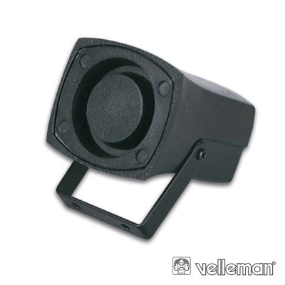 Alto-falante preto compacto Velleman com suporte metálico