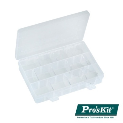 Caixa organizadora transparente com divisórias internas