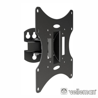 Suporte de parede preto para TV ou monitor Velleman
