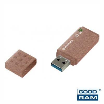 Pen drive castanho GOODRAM 32 GB com tampa removível
