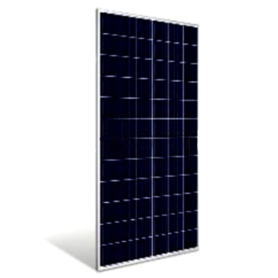 Painel solar azul com estrutura metálica prateada