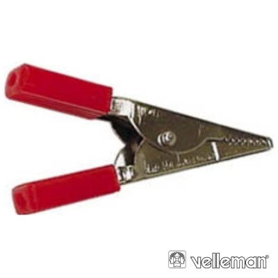 Alicate de metal com pegas vermelhas