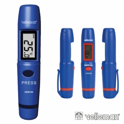 Medidor digital azul Velleman modelo DEM104 com visor LCD