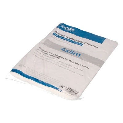 Pacote de plástico cubretodo branco EDM 7 micras 4x5m